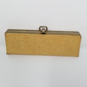 Vintage Gold Brocade 1950's 1960's Eyeglass Case